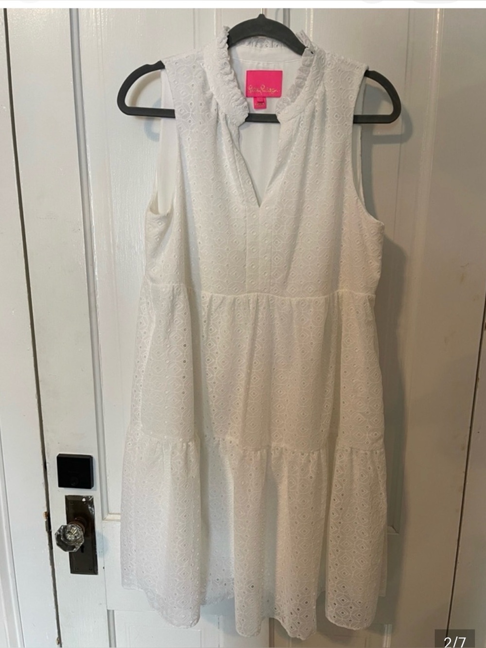 Lilly Pulitzer Novella Eyelet Embroidered Swing Dress EUC– Resort White – Size M